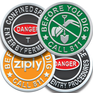 Confined Space & Call 811 Metal Utility Markers